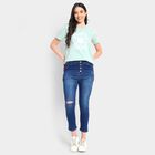 Ladies' Jeans, गहरा नीला, small image number null